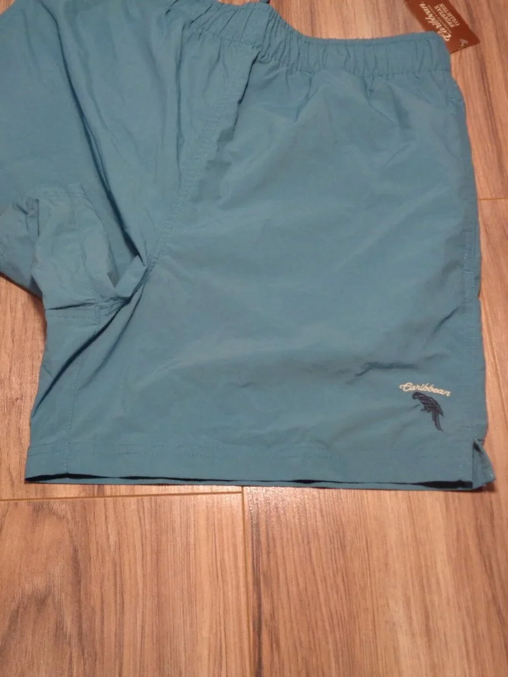 Caribbean Roundtree & Yorke / Size Small / Teal / New Men's Swim Trunks Shorts